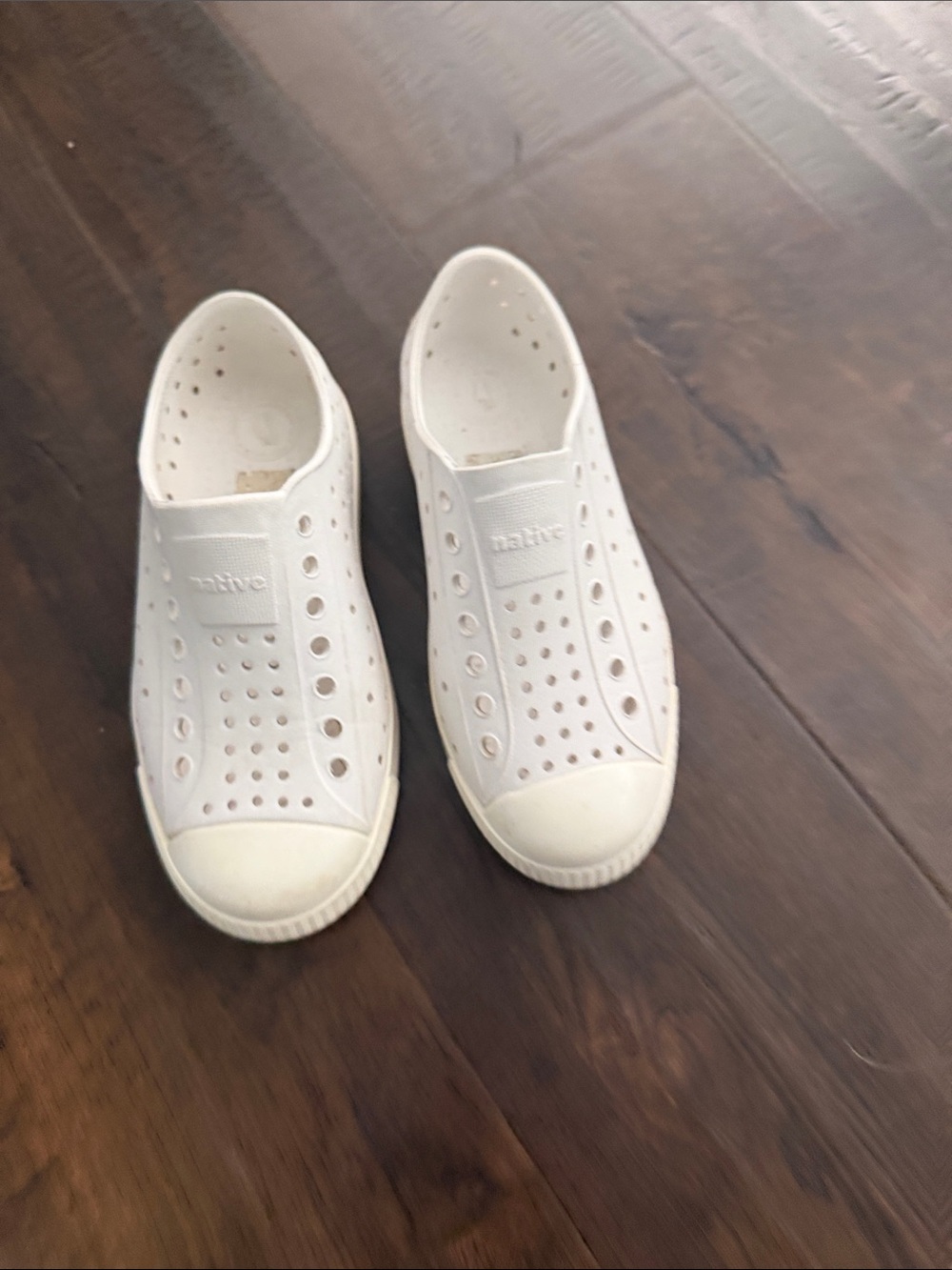 Native Kids White Slip-On Water Shoes